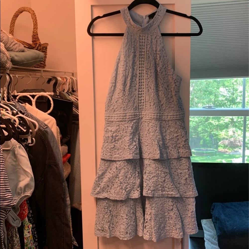 Blue lace dress